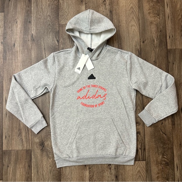 adidas Other - Adidas Hoodie Multi Sport Hooded Sweatshirt Work Out Men’s Size S Gray